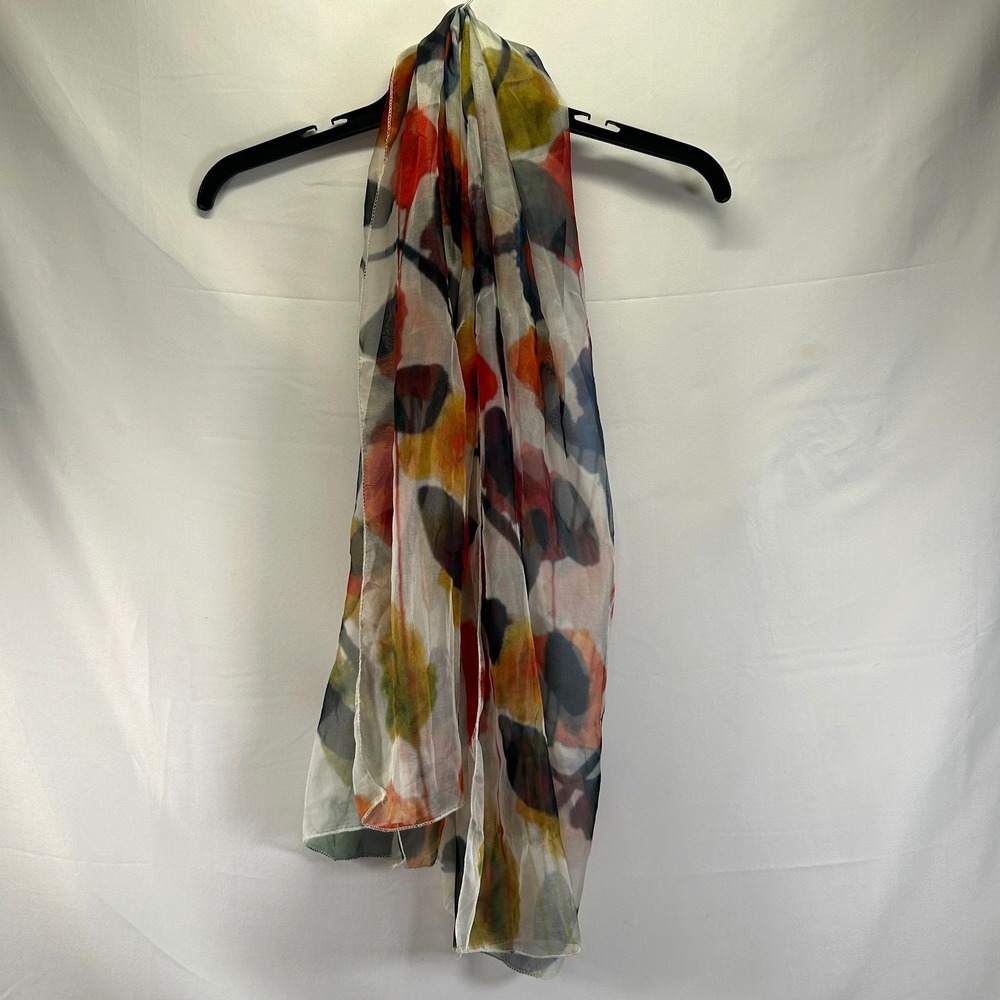Chihuly Scarf Garden Glass Silk Wrap‎ Limited Edition Floral Art To Wear Design